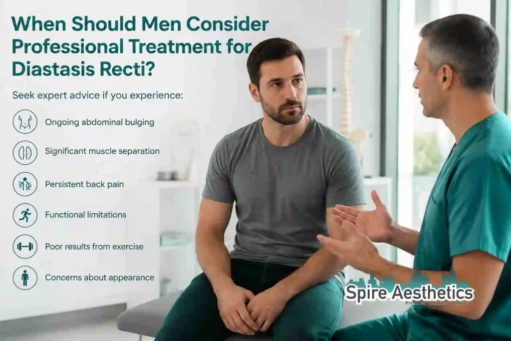 When Should Men Consider Professional Treatment for Diastasis Recti Old Trafford?
